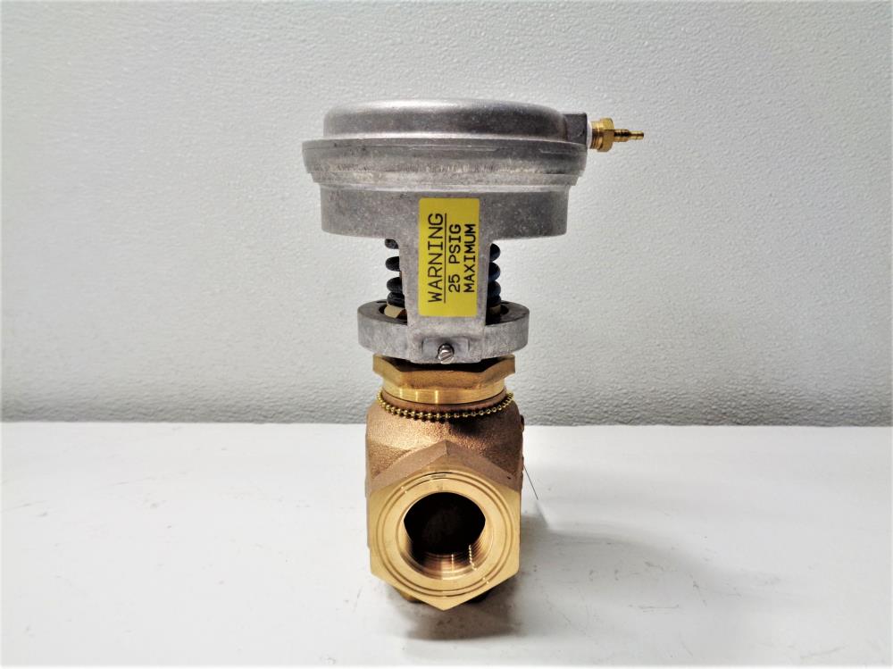 Johnson Controls 1" Bronze Control Valve VG7441NT-3008E0 w/ Actuator V-3000-8011